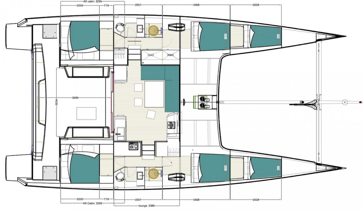 Catamaran - Marsaudon Composites - 2 baths