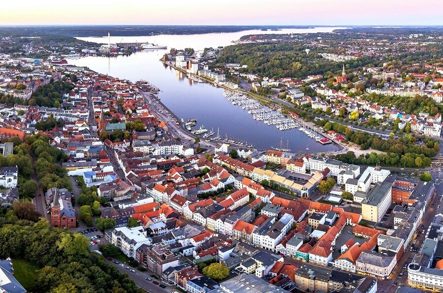 Navigationskurs nach Oslo durch die Nordsee