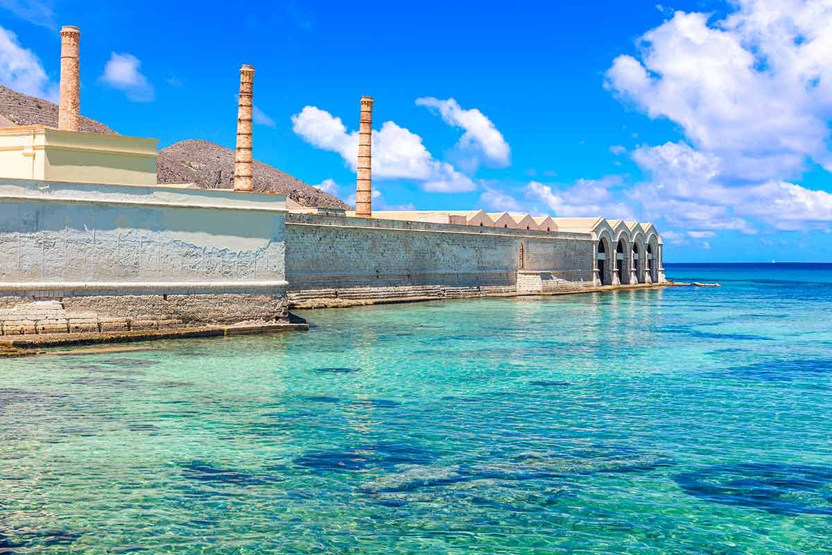 Luxury boats in the Egadi Islands