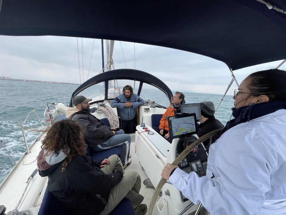 Navigation course to Ibiza from Valencia by boat