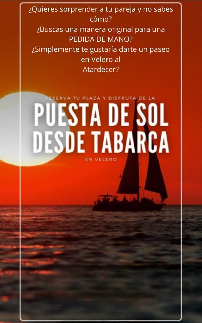 Velero en Santa Pola con puesta de sol