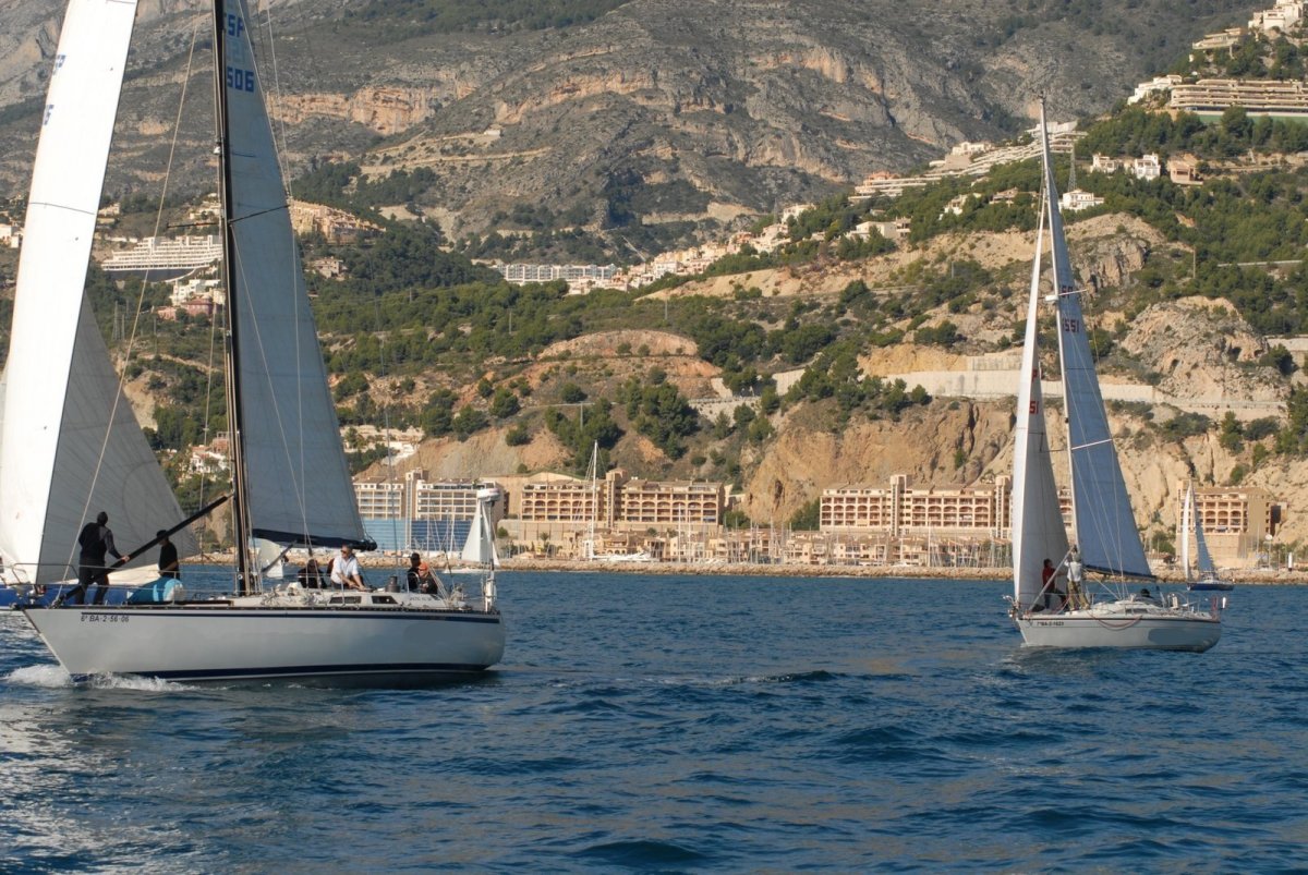 Sailboat navigating the Denia coast