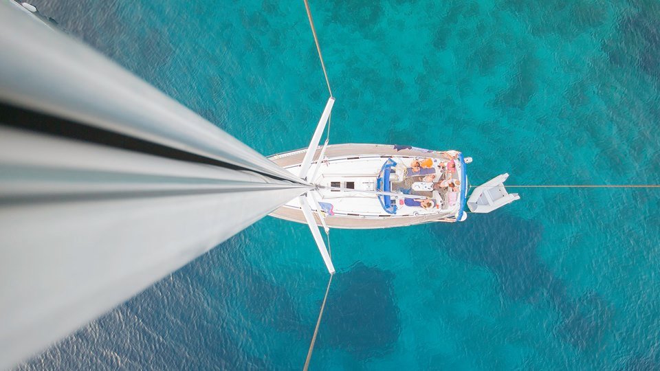 Segeln durch das Archipel von Split- Kroatien
