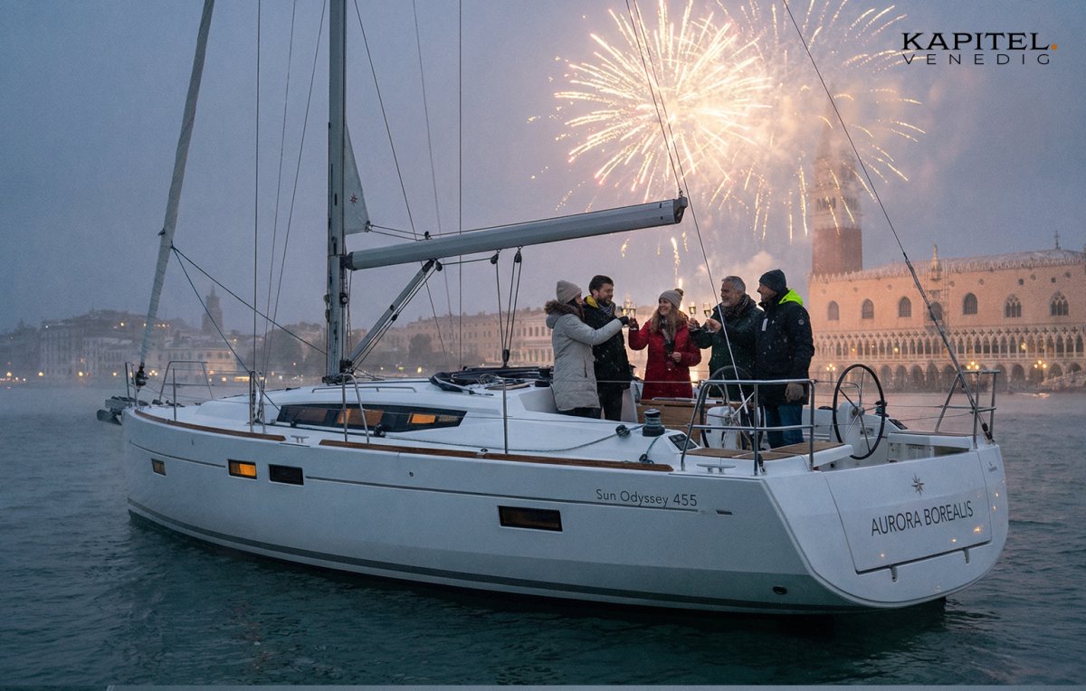 Navigation course on a boat, learning in Venice.