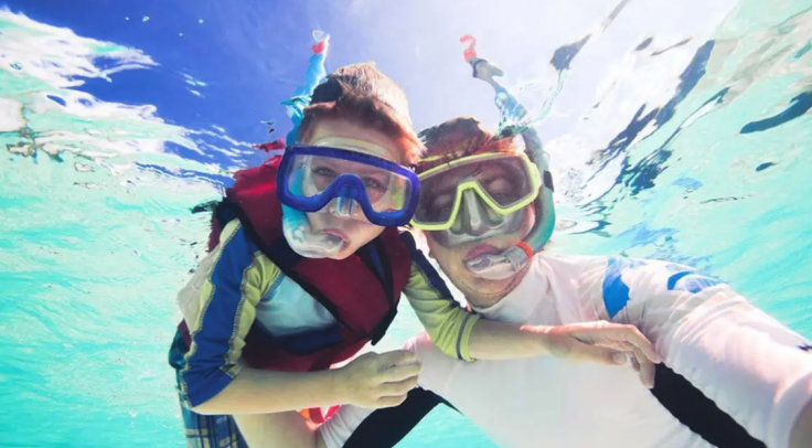Diving from the boat
