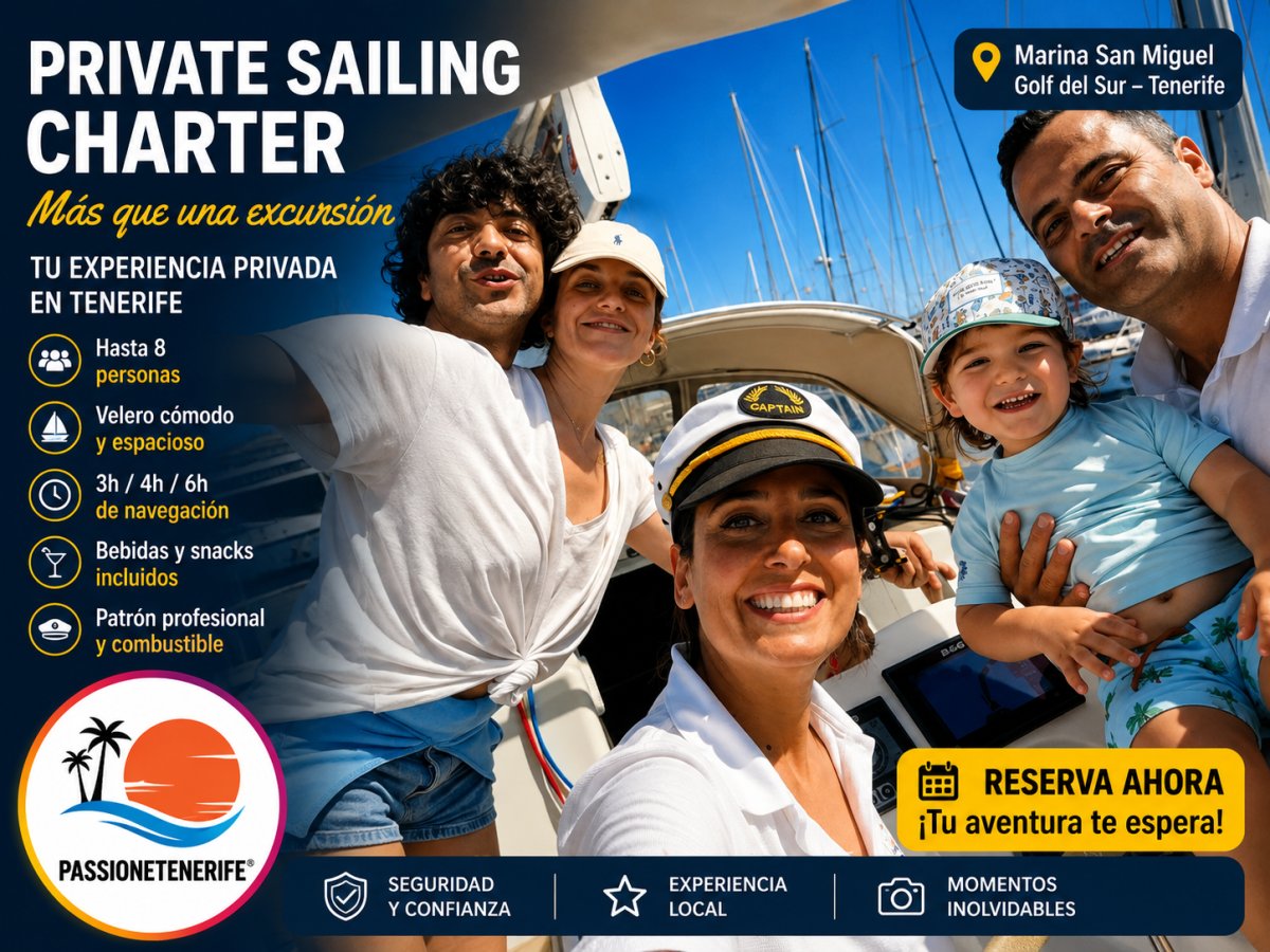 Barco a vela en Tenerife Sur