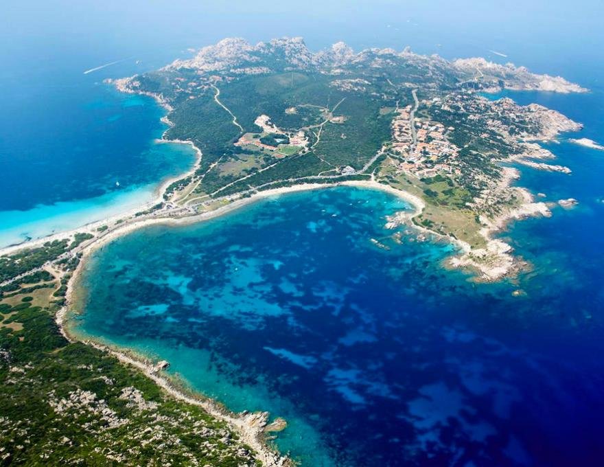Aerial view of the sailing flotilla