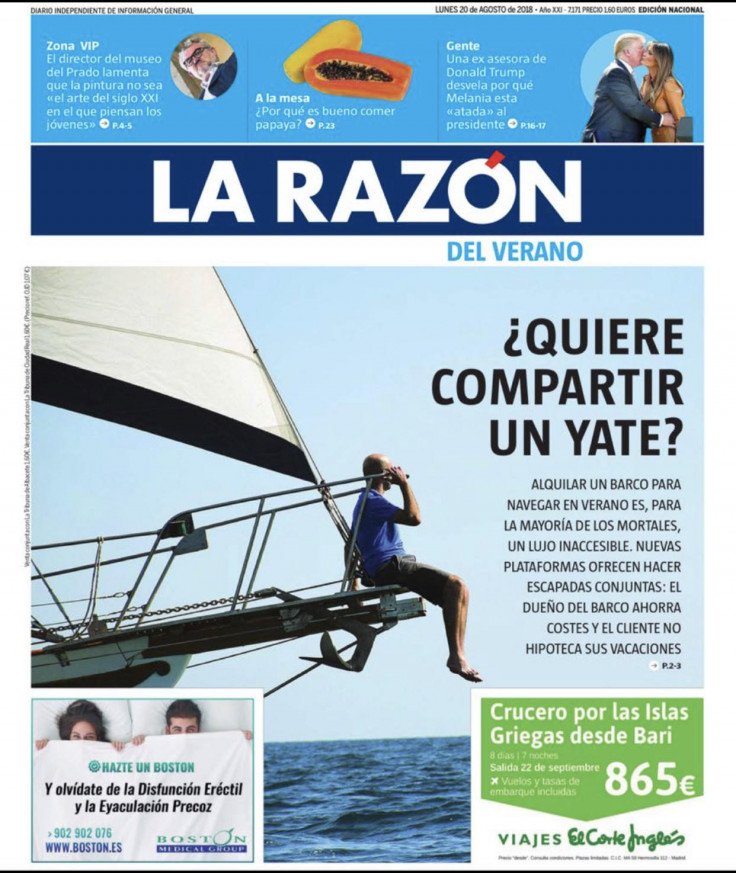 Mi amigo Arturo, en la proa del Evasión, el día que Sailwiz fue portada del diario La Razón