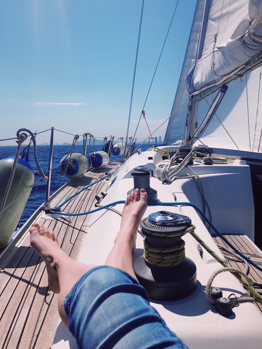 Prácticas de navegación en Menorca