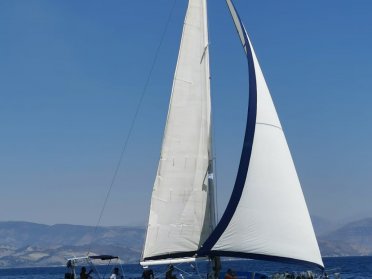 Vom Winde verweht, im Meer des Odysseus zwischen den griechischen Inseln