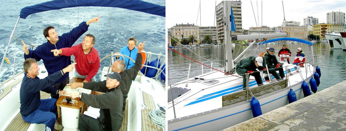 Erlernen des Segelns in der Adria