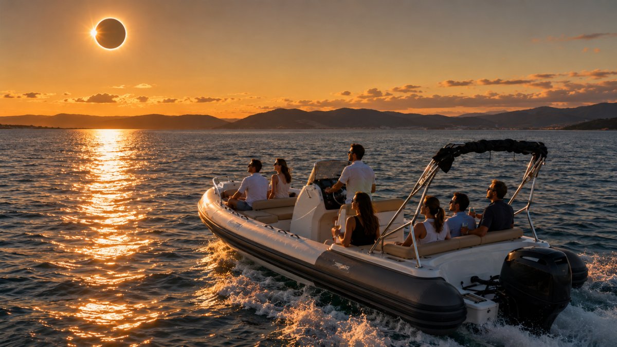 Experience the eclipse at sea in Santander Bay