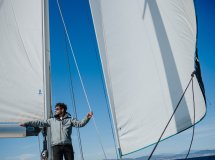 Sailing journey from Barcelona with the wind at our back