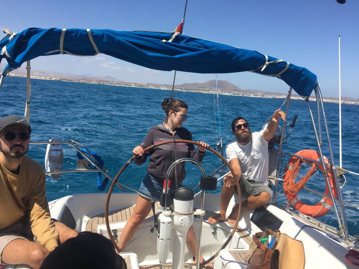 Enjoy the views of the Canary Islands from the sea on a boat cruise.