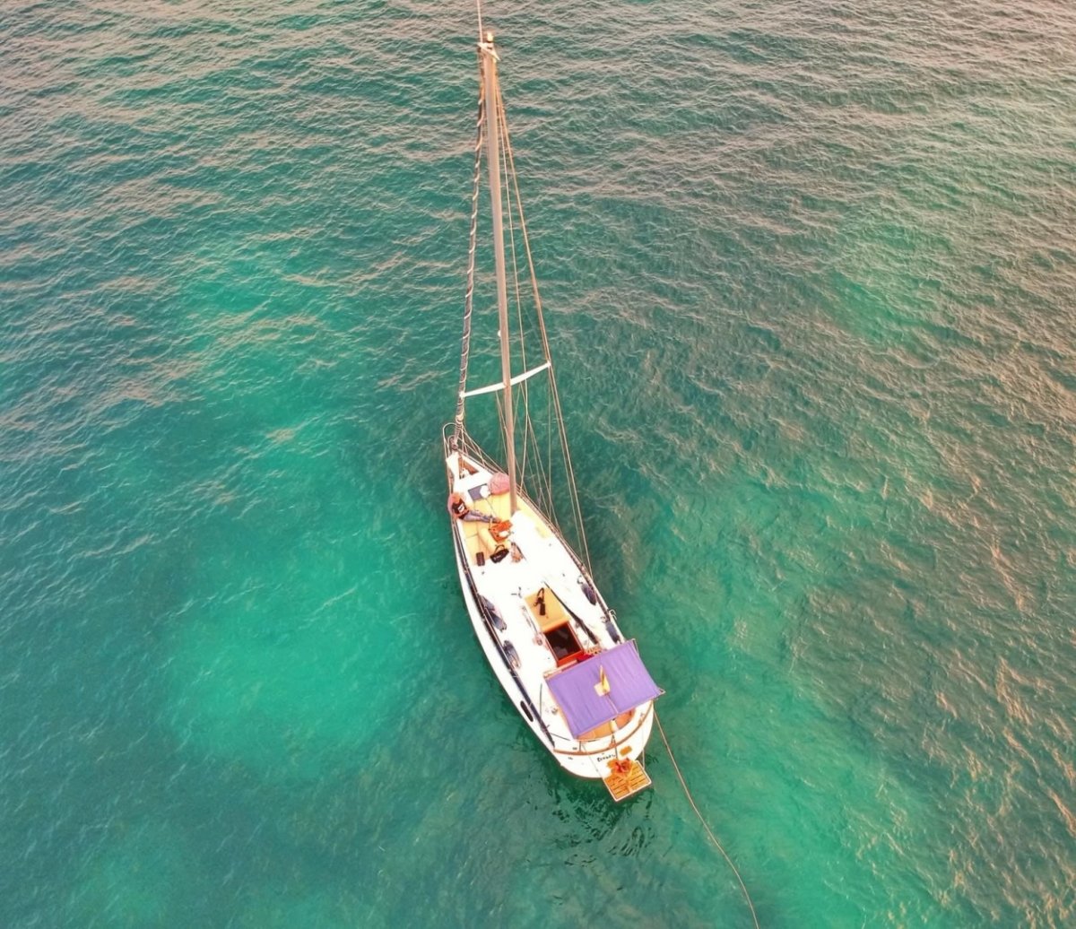 Panoramic view of Alicante Bay from the sea