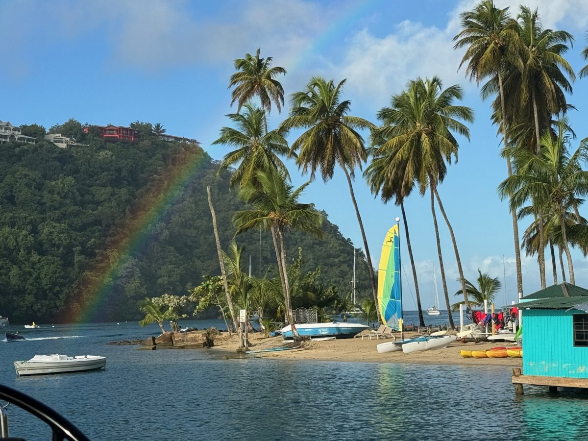 The view from the boat deck in the bay