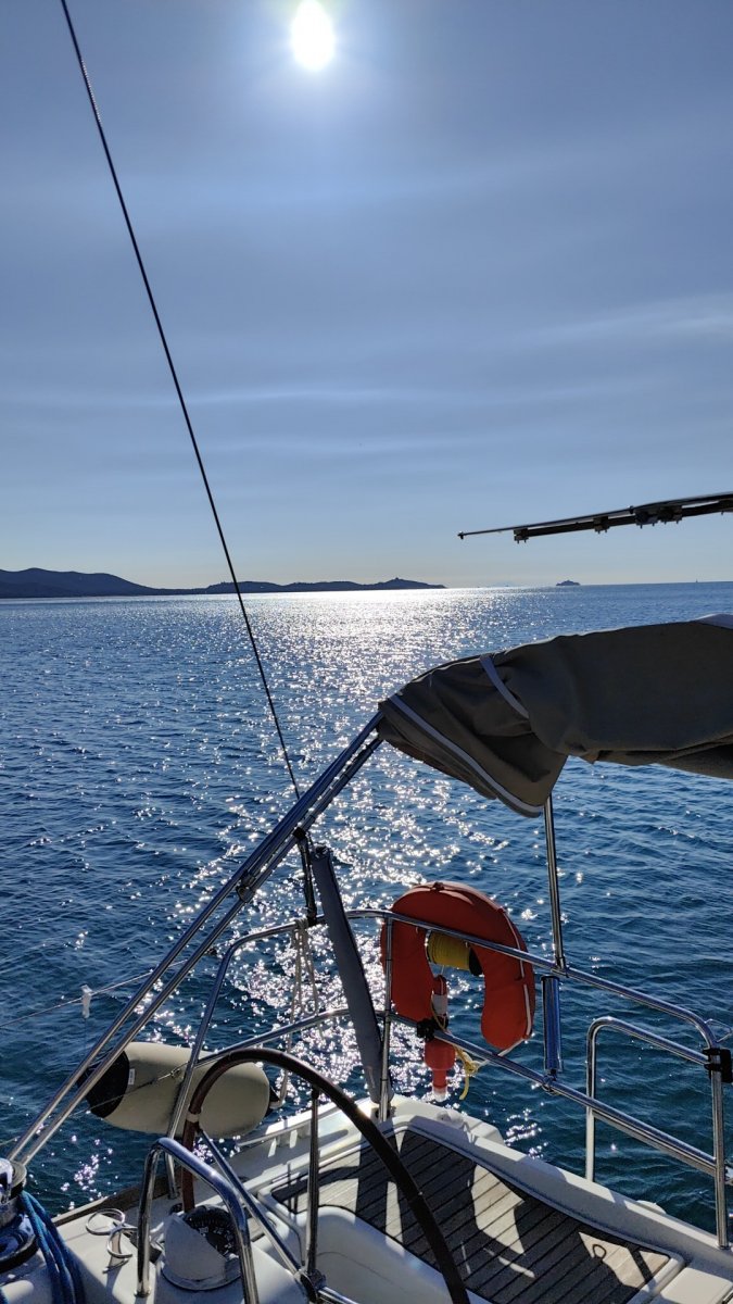 Enjoying the natural beauty of the Tuscan islands from a boat