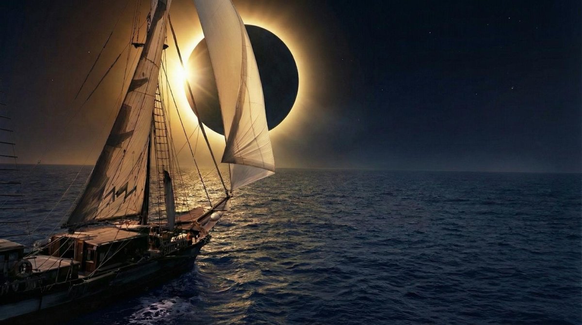Erleben Sie die Sonnenfinsternis an Bord eines historischen Segelyachts in Mallorca