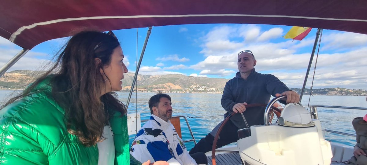 A view of the coast from the boat