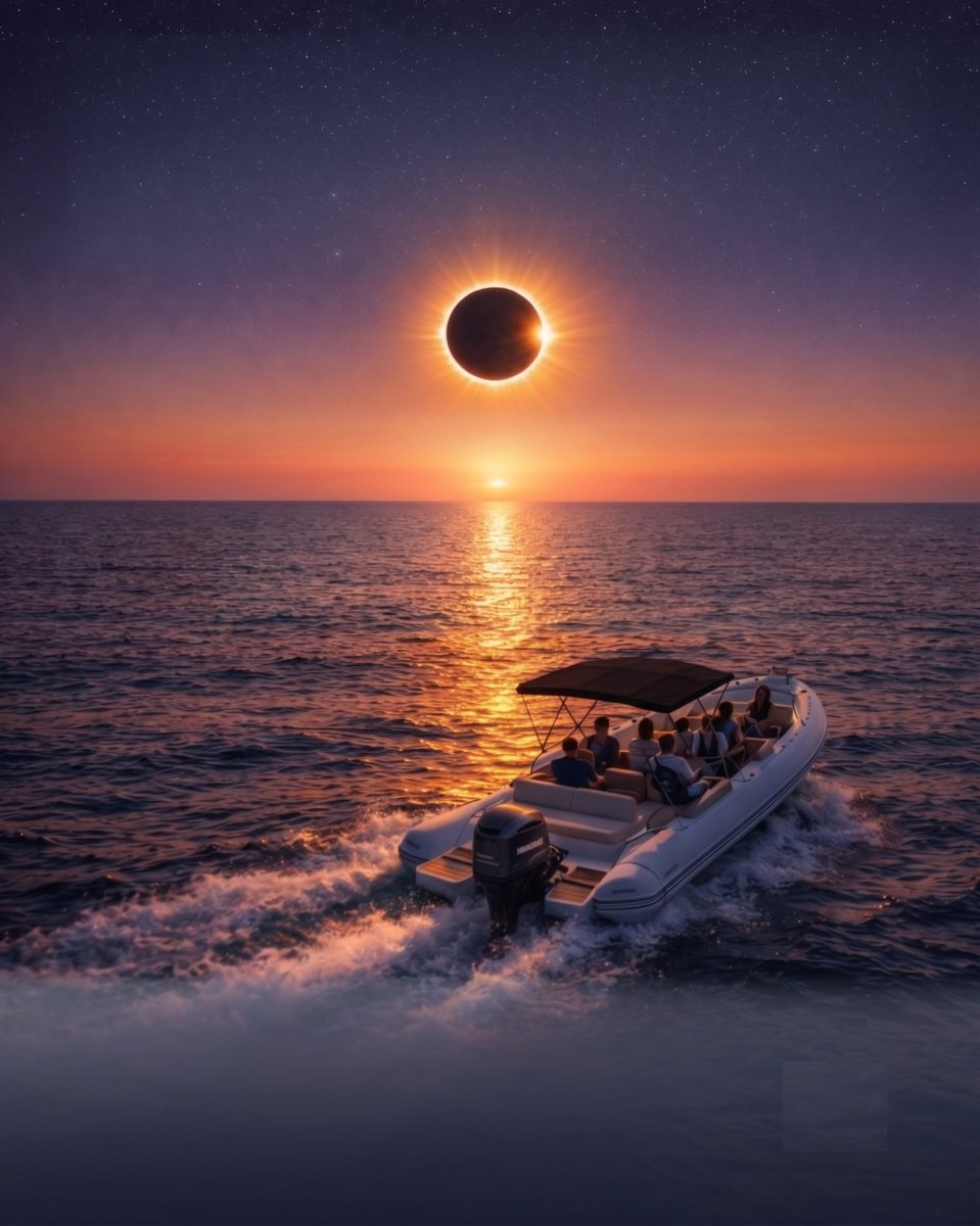 Vivi l'eclissi solare dal mare nel sud di Mallorca