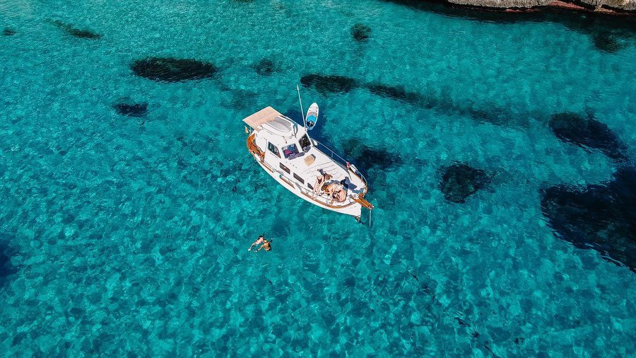 Relaxing in a Private Bay of Mallorca