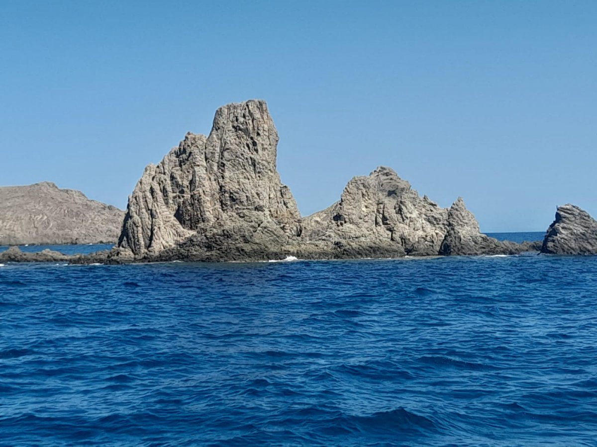 Boats on the sea for PNB practice in Cabo de Gata