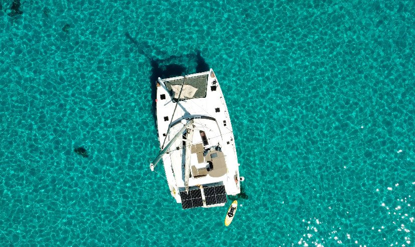 Enjoy the natural beauty of the Caribbean from a catamaran.