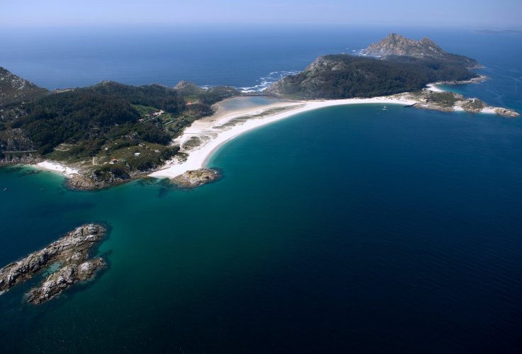 Las islas Cies desde aire