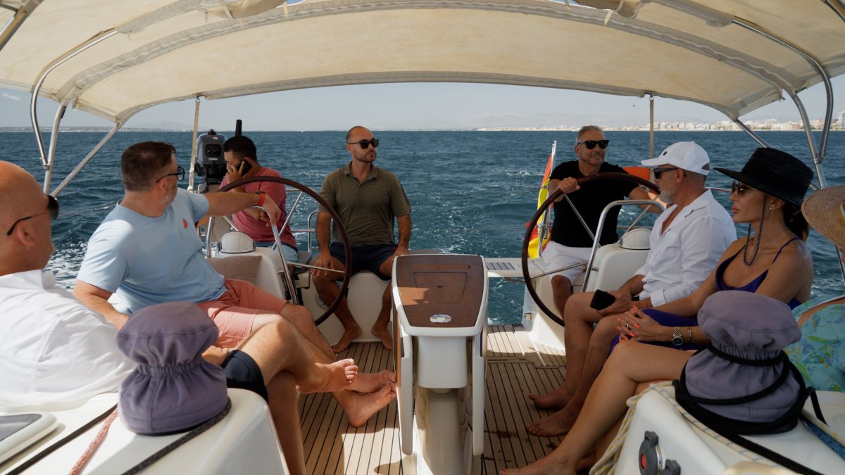 Sail towards Formentera on a private boat