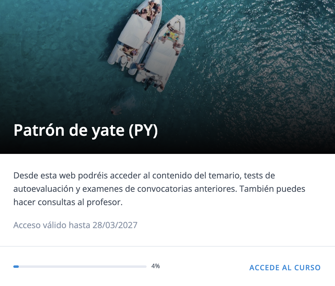 Curso de Patrón de Yate Online