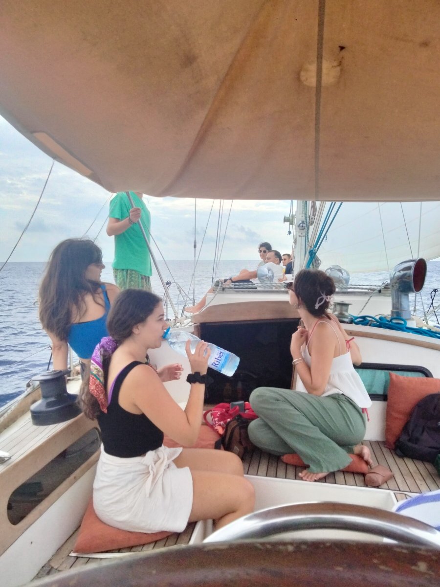 Sailing practice at sea