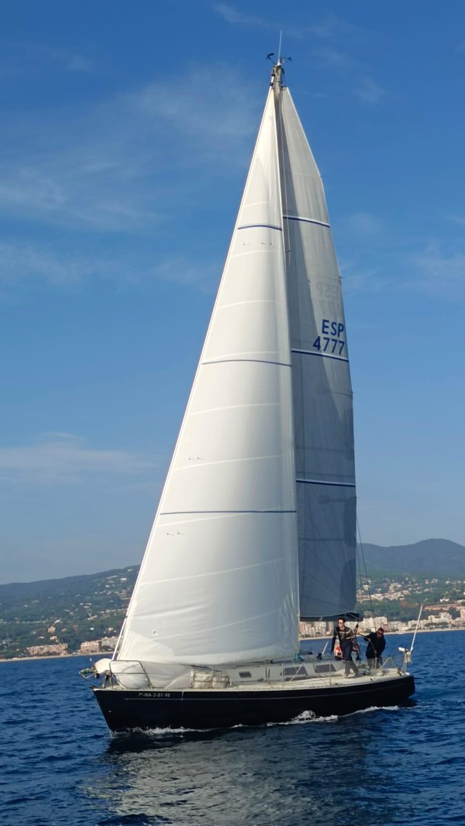 Racing boats off the coast of Menorca