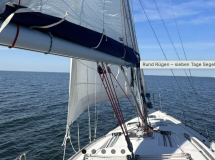 Semanas de navegación en la bahía de Greifswald hacia Bornholm en barco