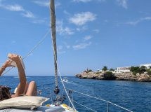 Sailing through Menorca's pristine beaches