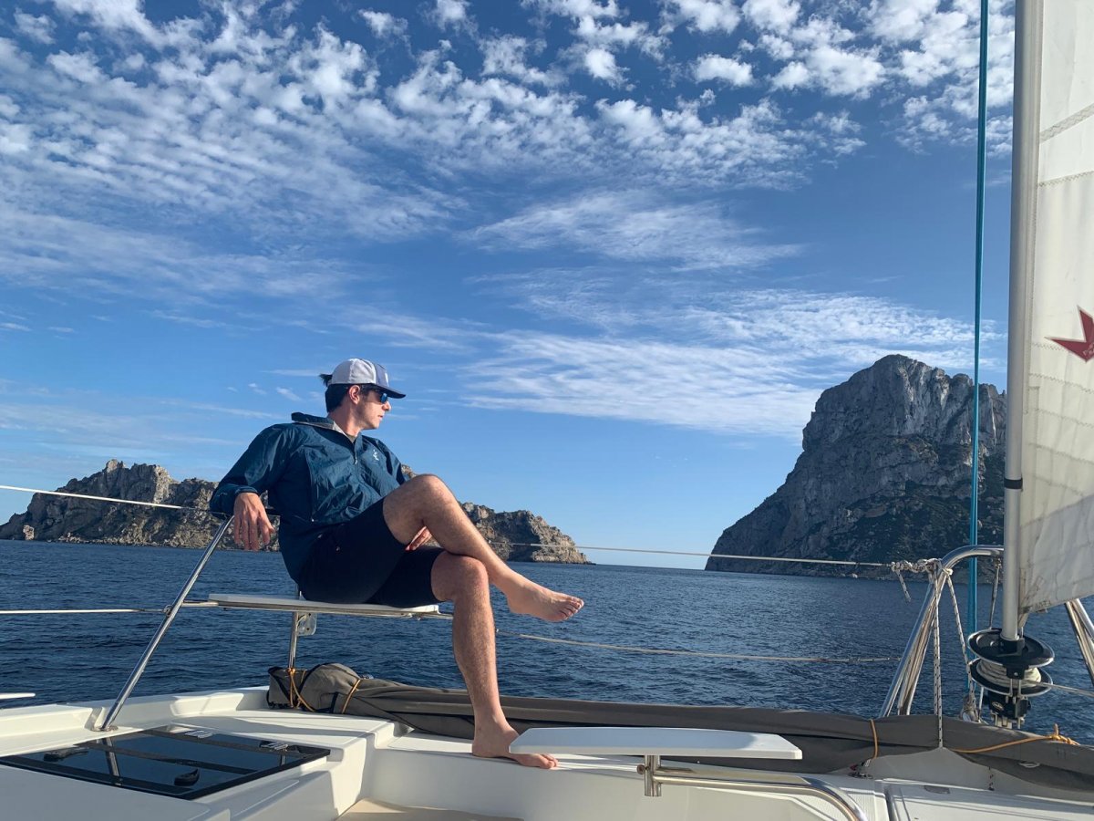 Panoramic view from the luxury yacht