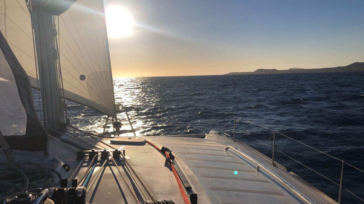 A panoramic view of the Adriatic Sea during the sailing trip