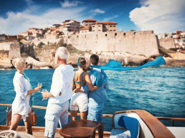 Saronic Gulf with luxury catamaran