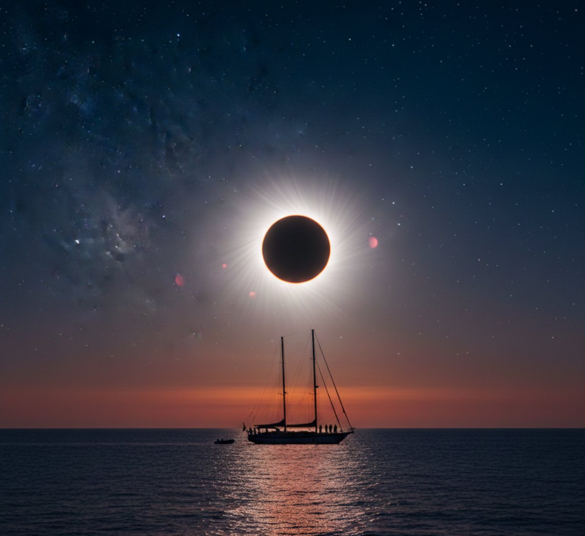 Mediterranean Eclipse on sailing yacht from Palma