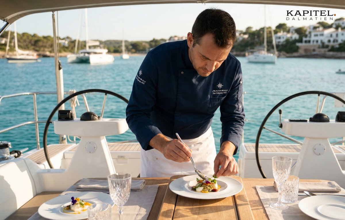 Barche da diporto all'orizzonte