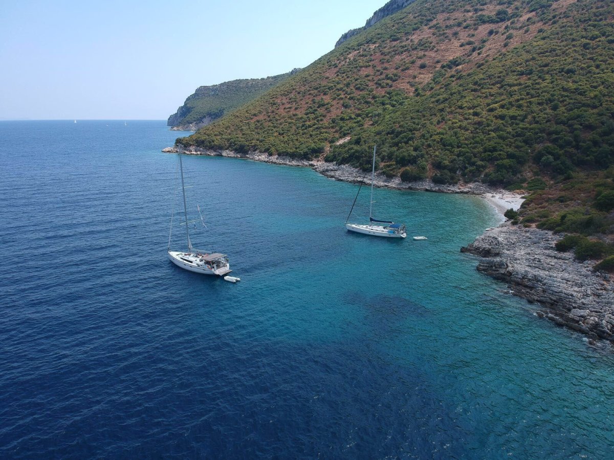 Sailing course in the Aegean Sea