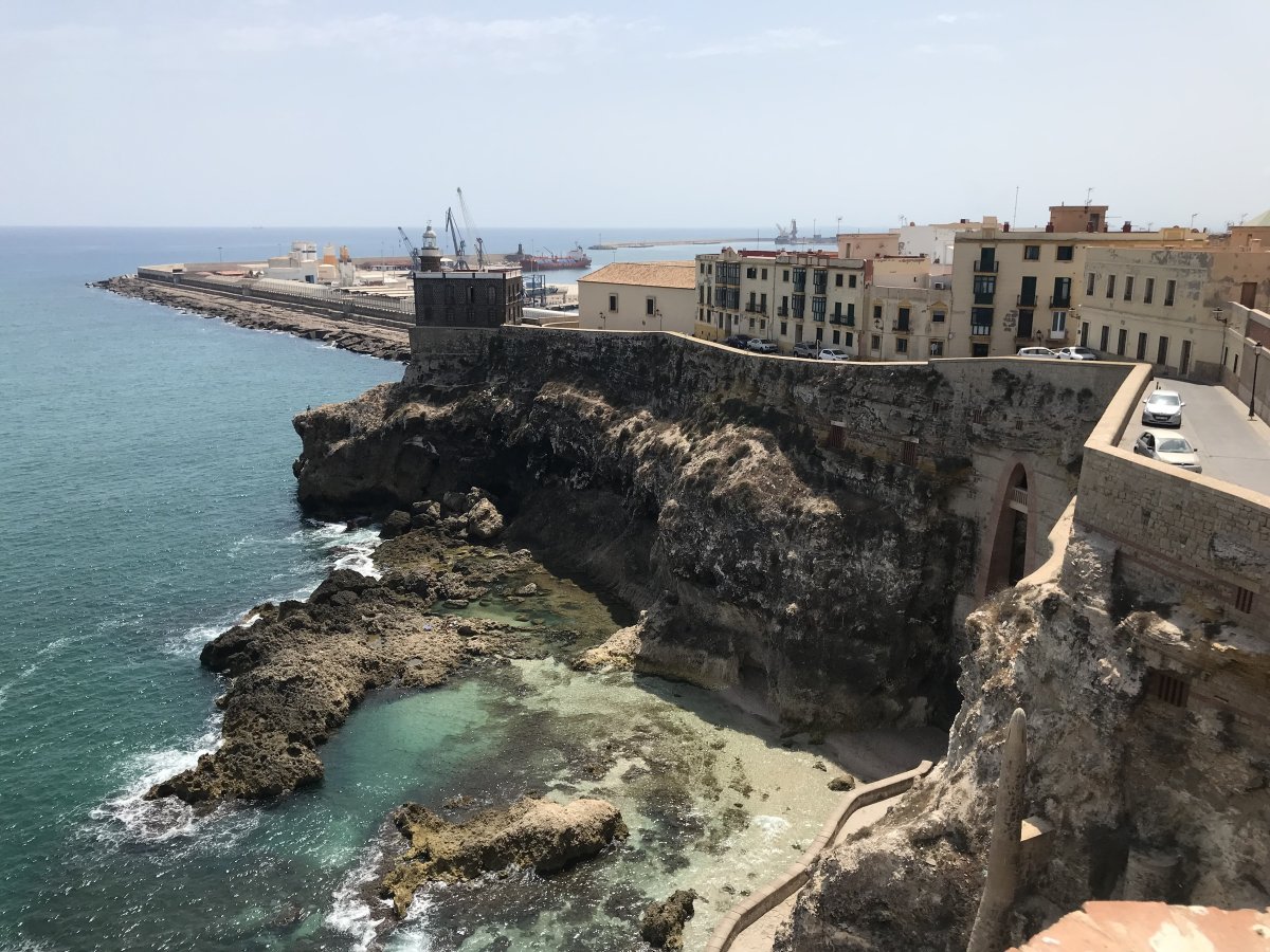 Panoramic view of Melilla from the sea
