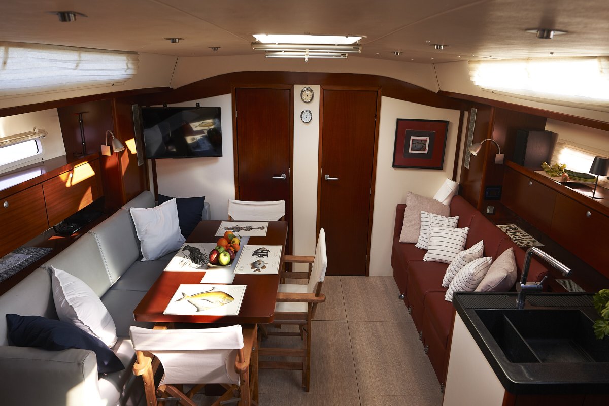 Sailing cruise through Greek islands in the Saronic Gulf