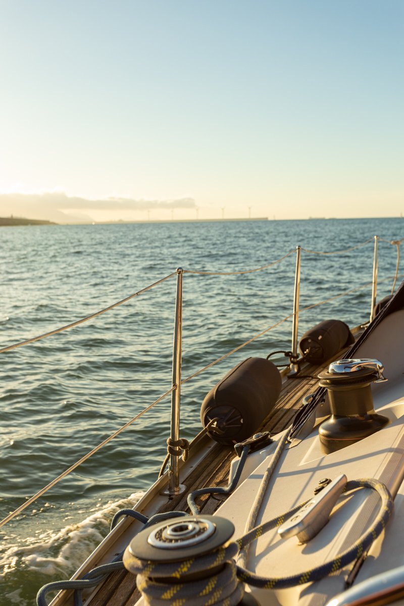 Sailboat navigation activity from Getxo with anchoring