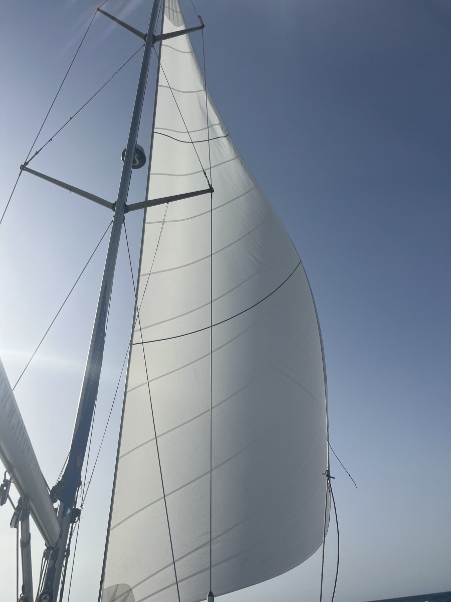 Sailboat docked in Huelva port