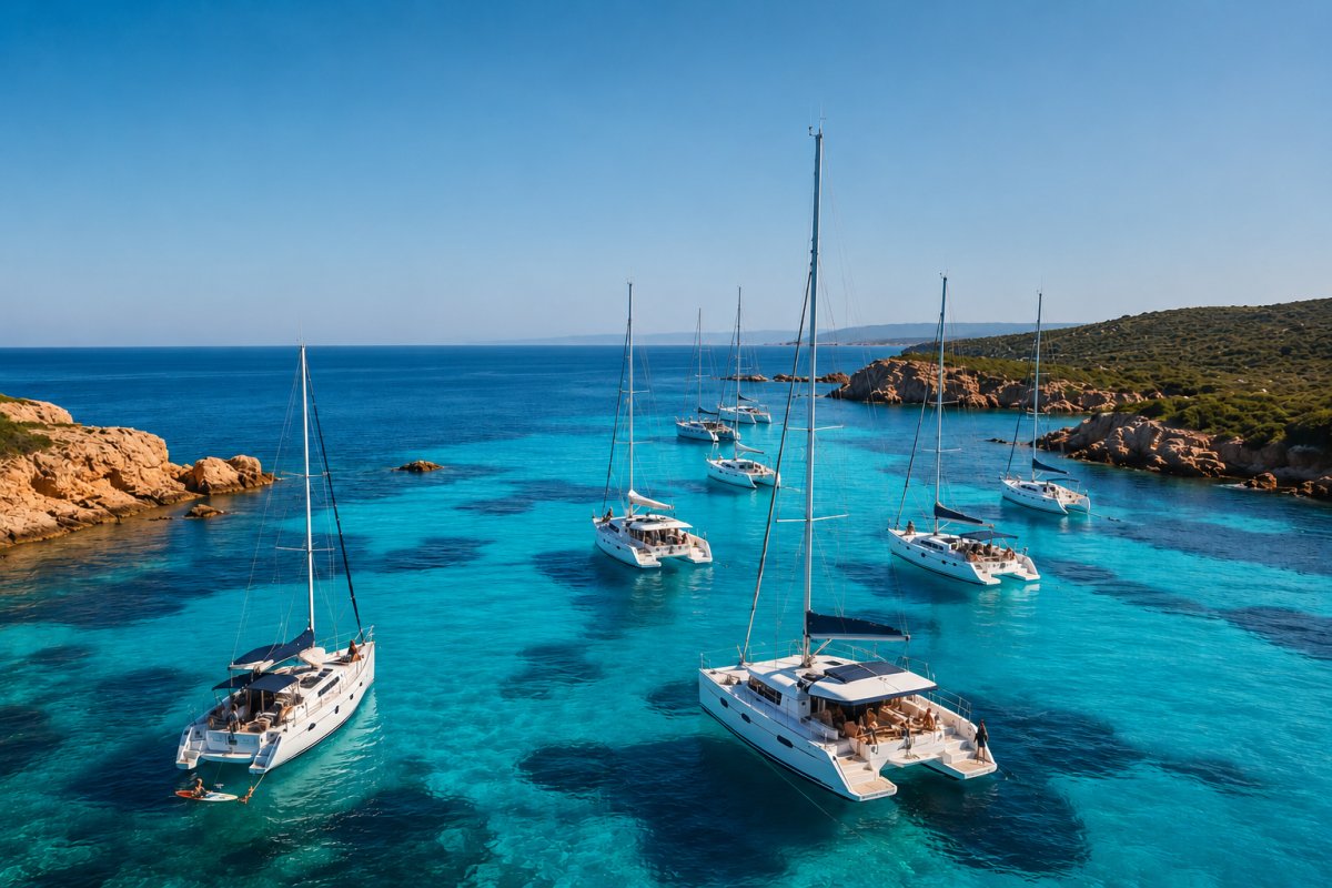 Vacanza in flotta di catamarani con hostess in Grecia: Kos, Symi e Patmos