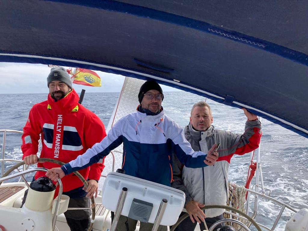 Sailing between two tourist destinations in Spain