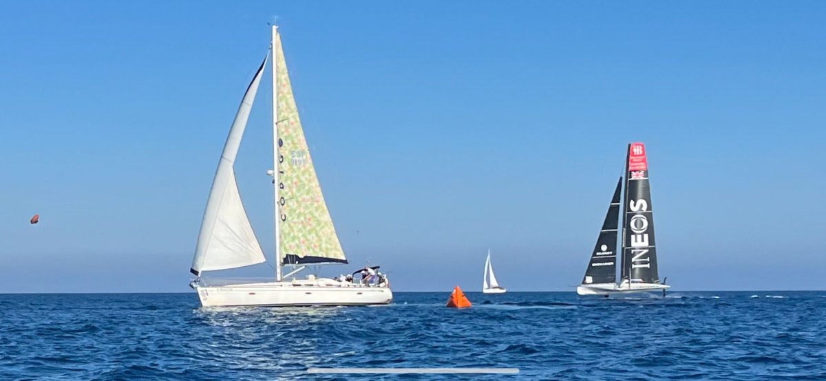 Experience the America's Cup from a sailing boat