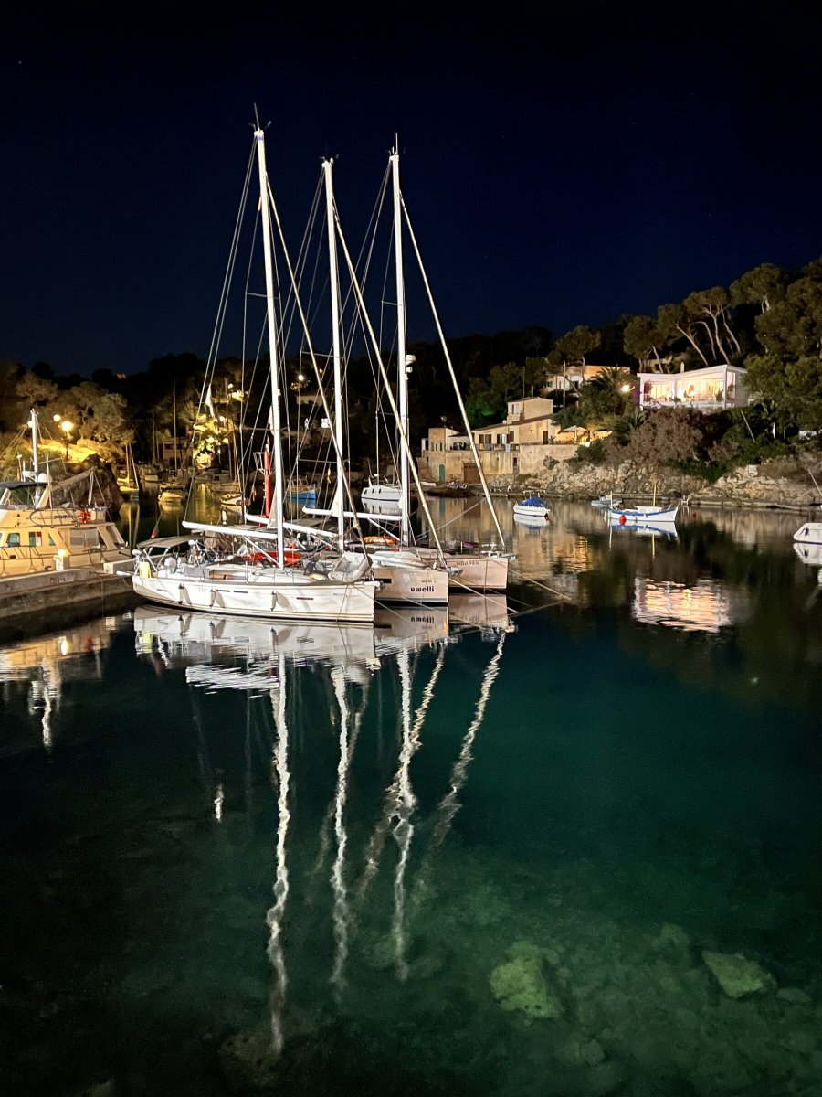 Boat journey for sailing training in the Balearics