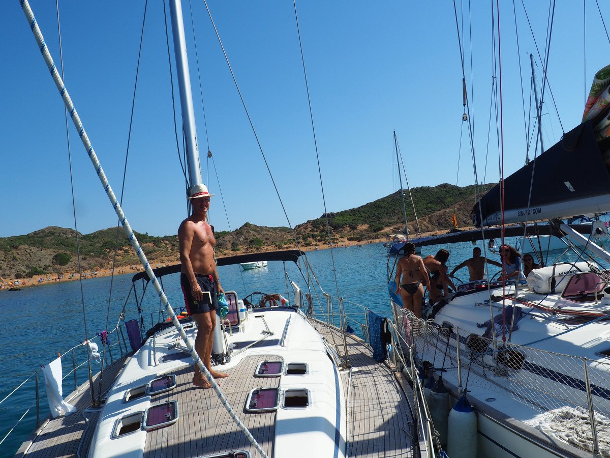 Sailing through the crystal-clear waters of Menorca