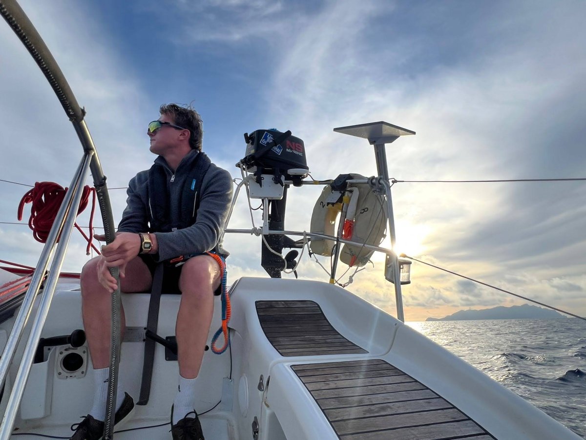 Luftaufnahme des Segelrennens in Bermuda